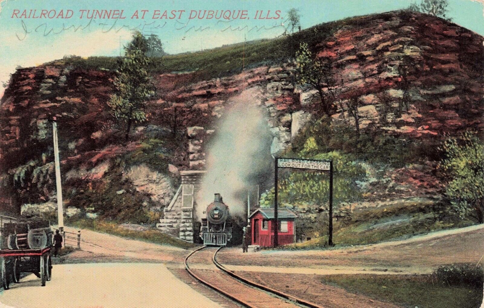 Postcard of tunnel